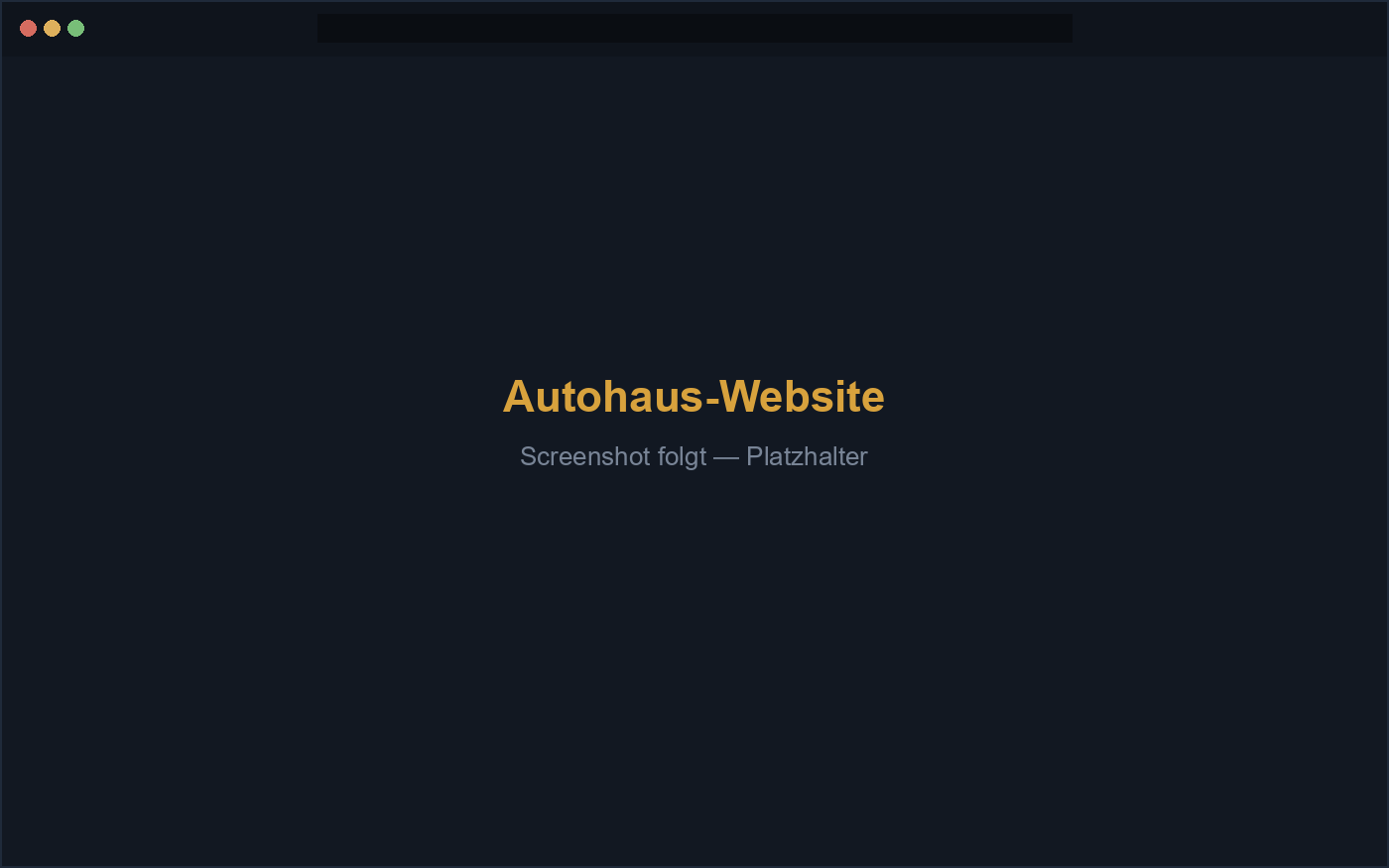 Moderne Autohaus-Website mit Fahrzeugsuche